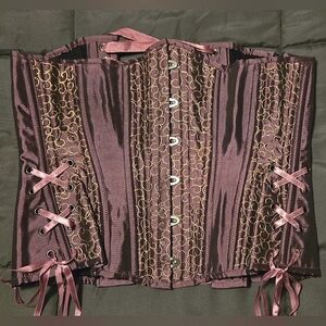 Timeless Trends Satin and Lace 28 inch Under bust Steel boned Corset